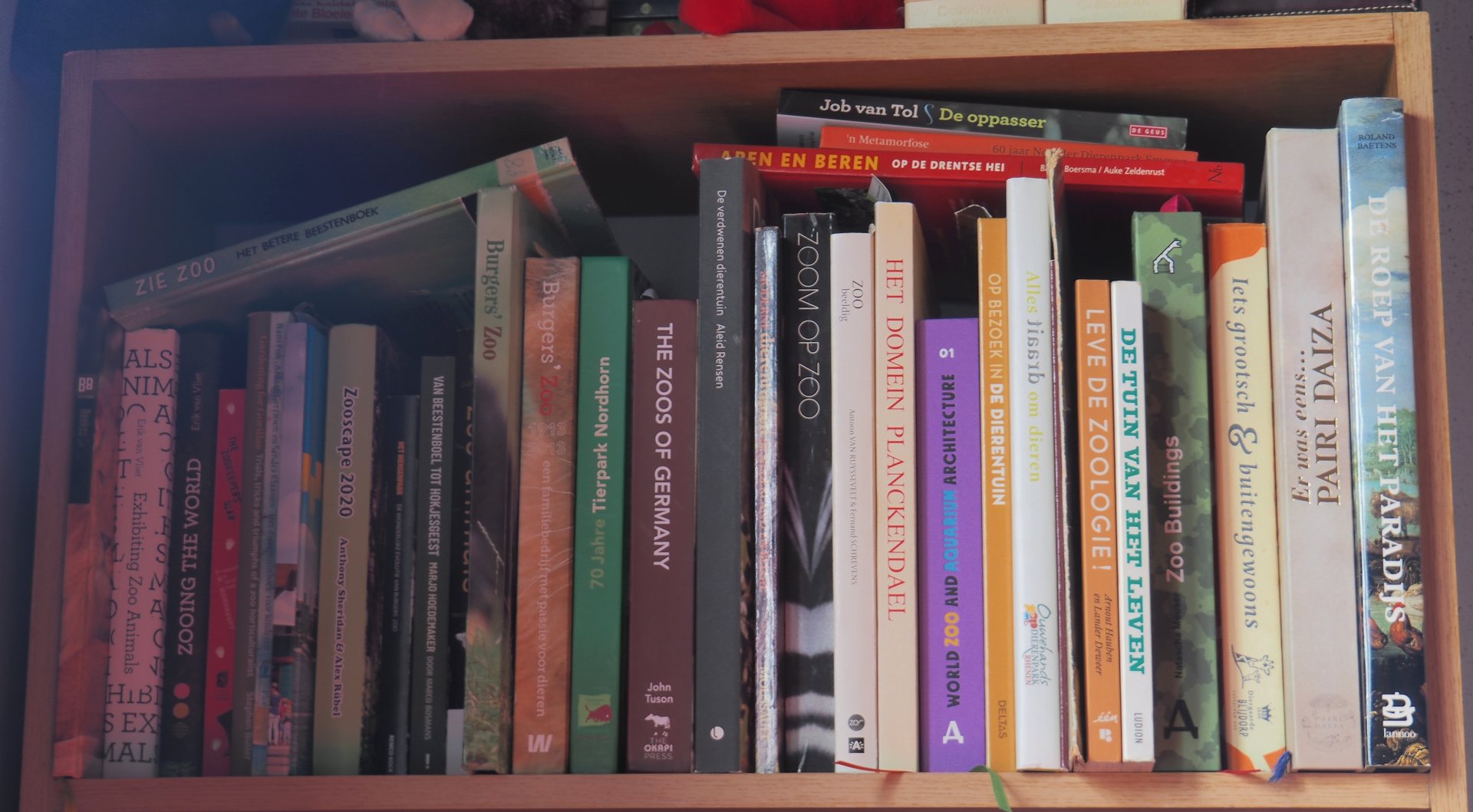 My collection of zoo-related books