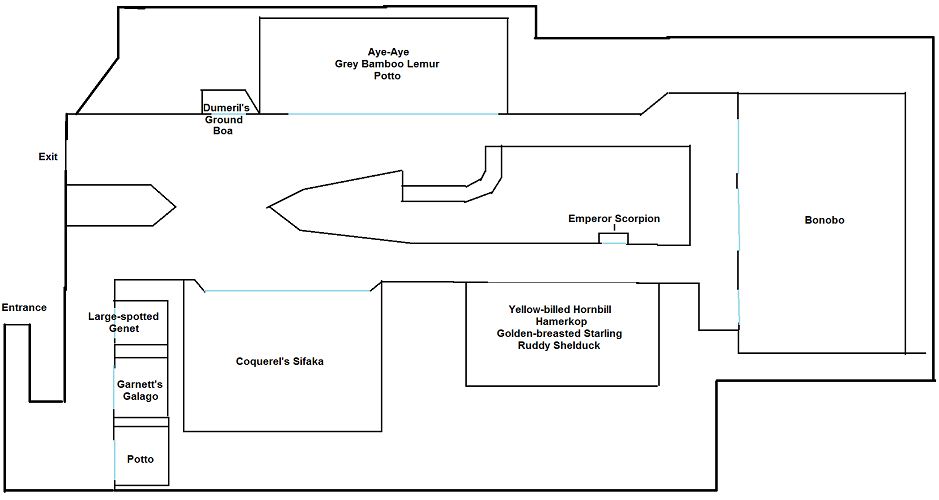 My Map of the African Animals building in Jungle Trails