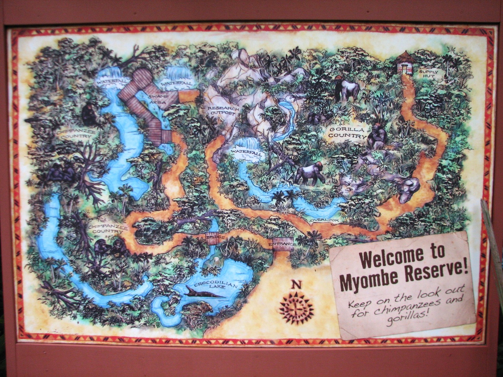 Myombe Reserve - Map