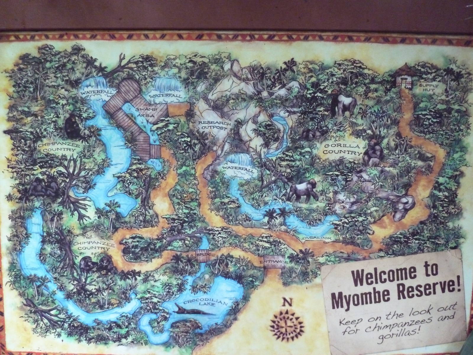 Myombe Reserve - Map