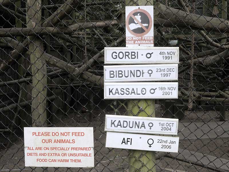 Name labels on the drill enclosure