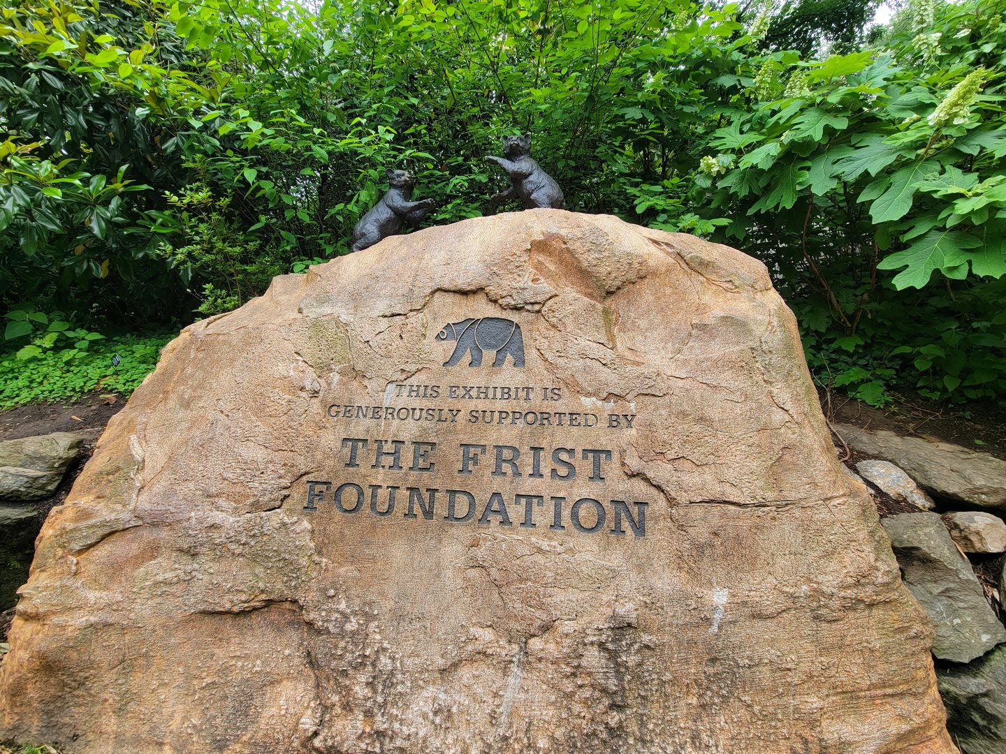 Nashville Zoo 5/22 - Expedition Peru bear cub statue