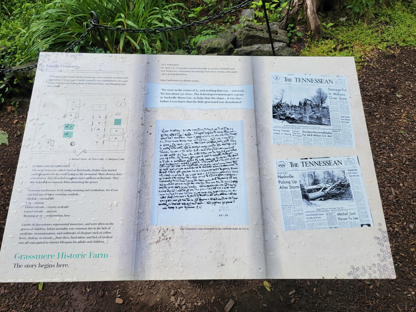 Nashville Zoo 5/22 - Grassmere Plantation, family cemetary info