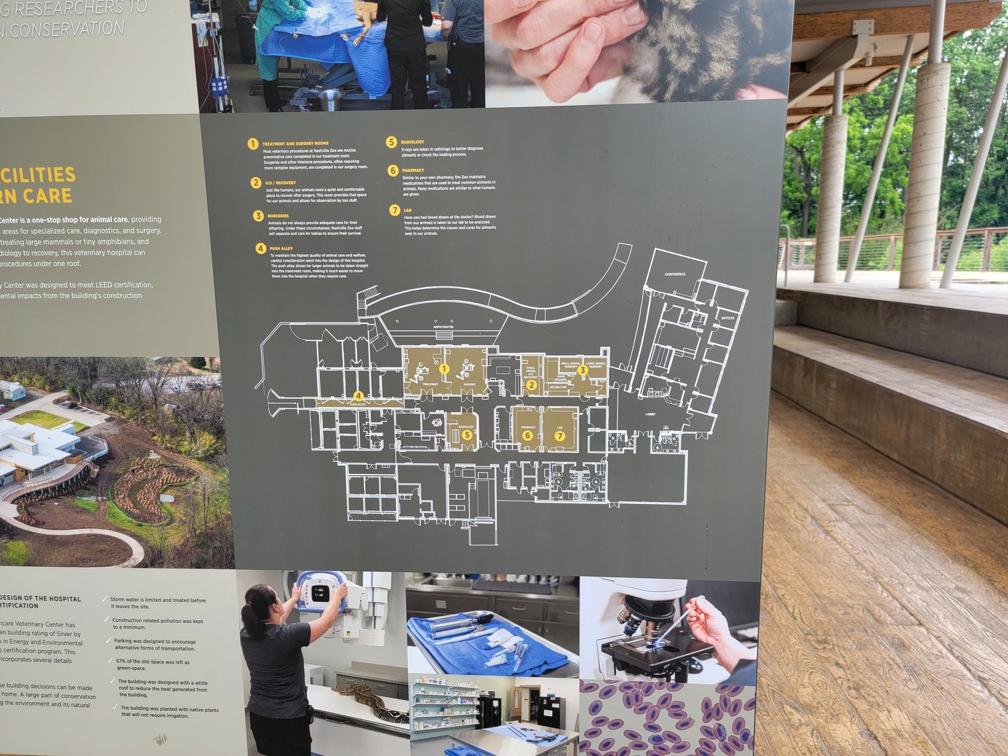 Nashville Zoo 5/22 - Healthcare Veterinary Center, building map