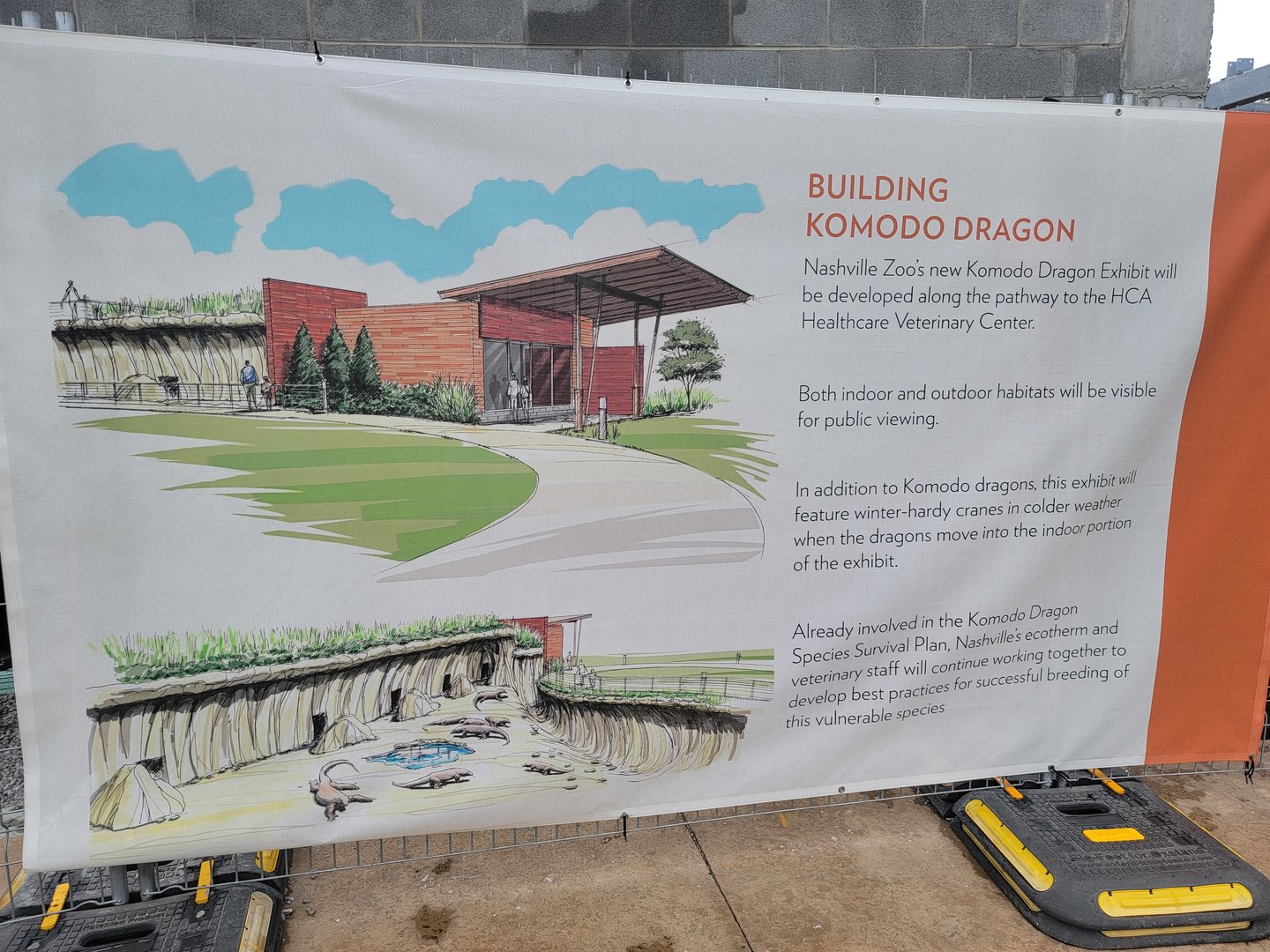 Nashville Zoo 5/22 - Komodo dragon construction by Healthcare Veterinary Center