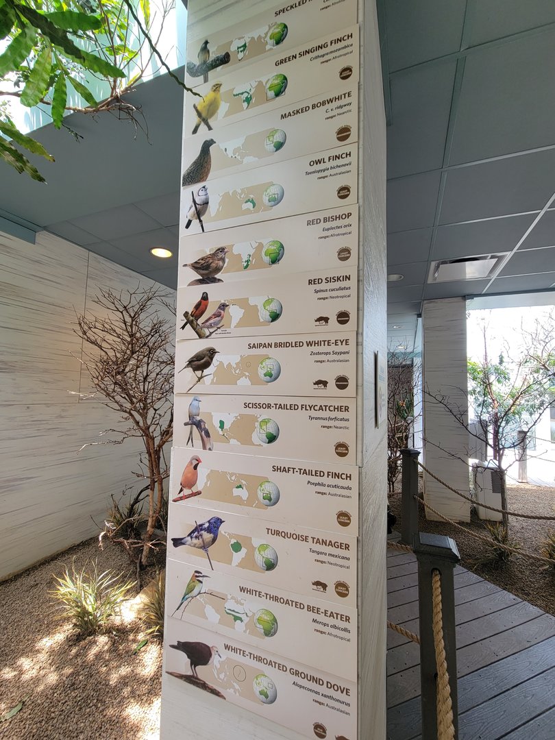 National Aviary - Grasslands, species list