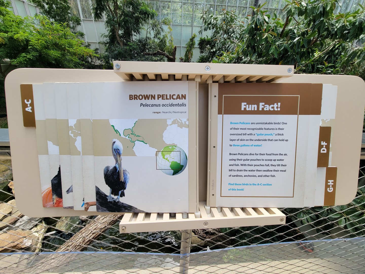 National Aviary - Wetlands, detailed signage example