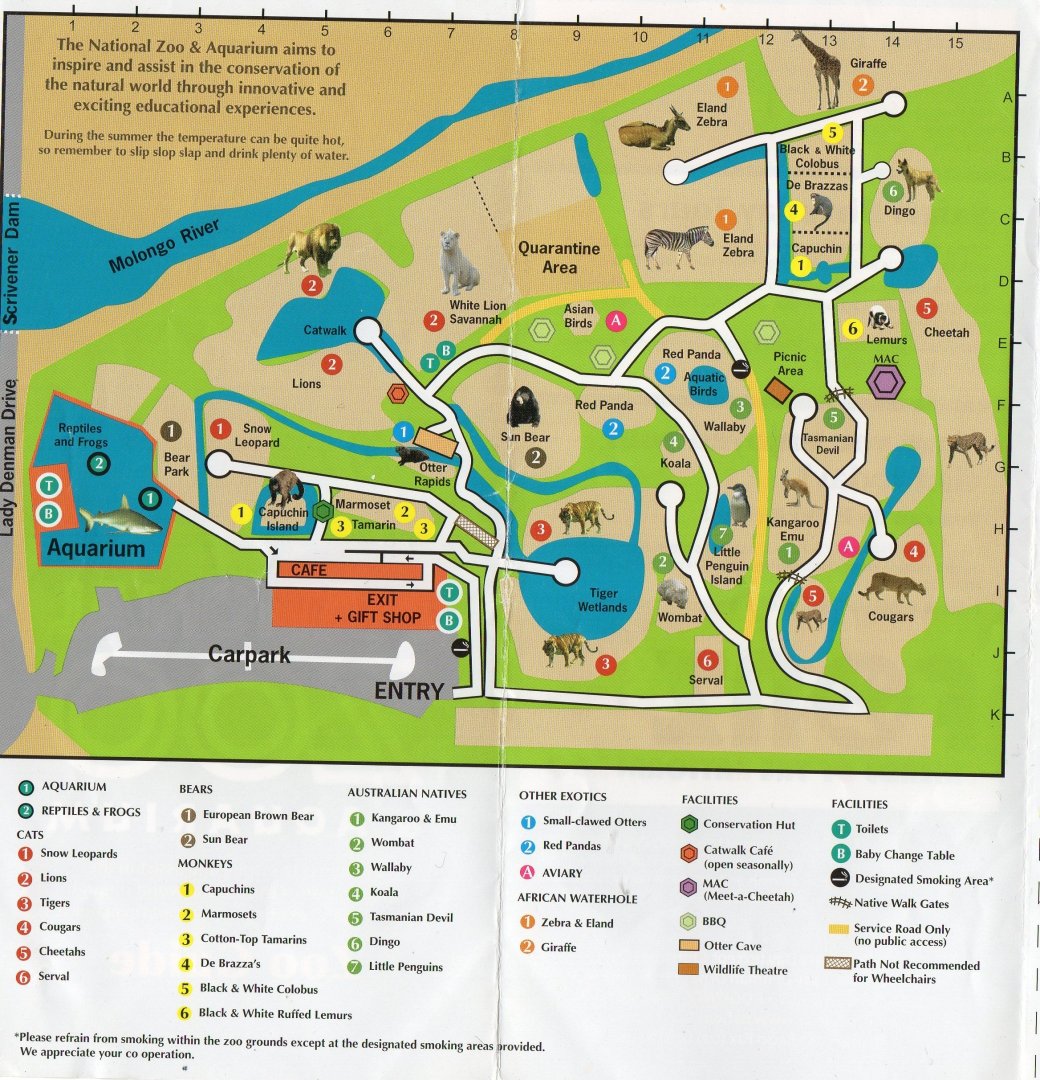 National Zoo Map, 2010