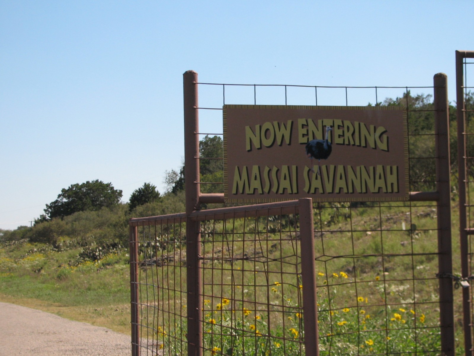 Natural Bridge Wildlife Ranch - Massai Savannah - Entrance