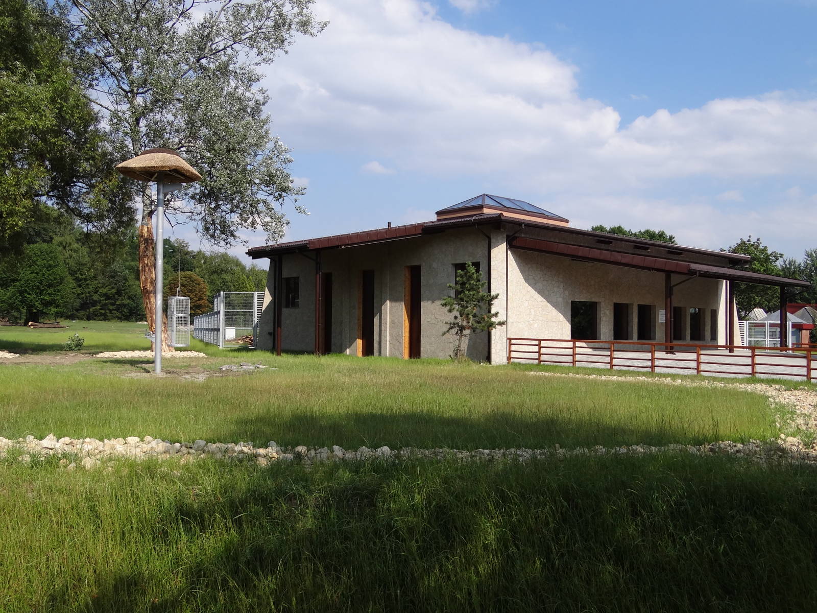 Nearly finished new giraffe house and paddock
