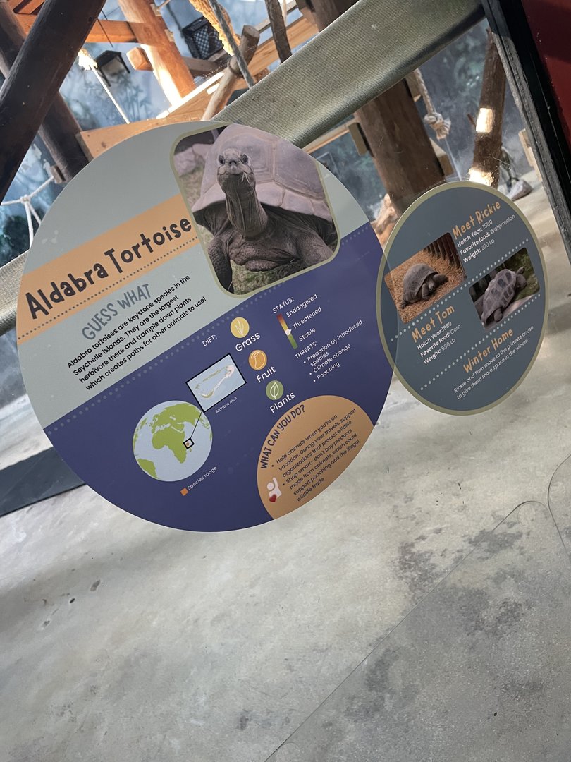 New Aldabra Tortoise Signage