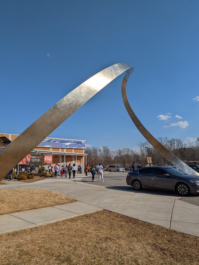 NEW! Archway sculpture at the Greensboro Science Center