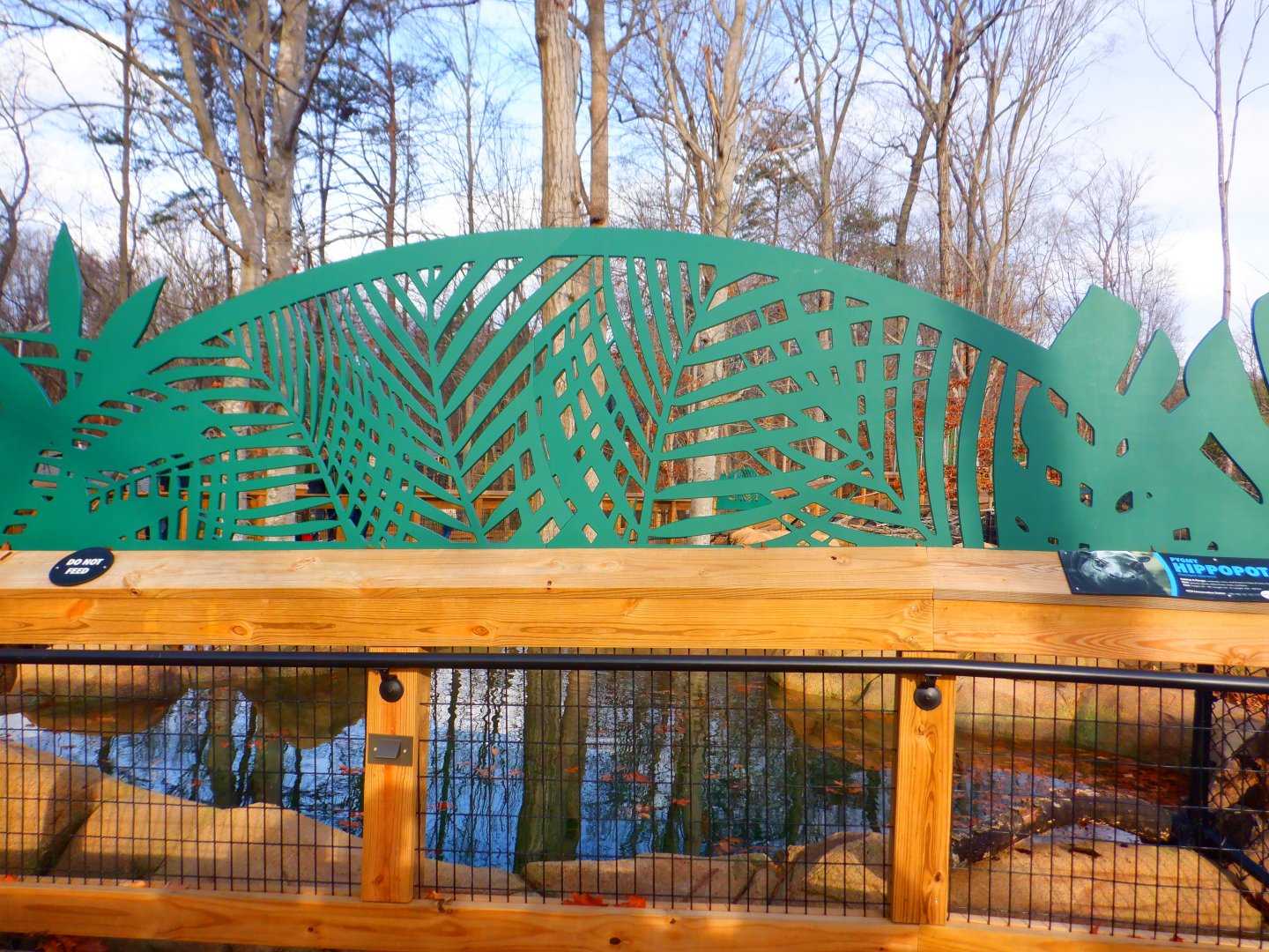 New art piece at the Pygmy Hippo exhibit at the Greensboro Science Center