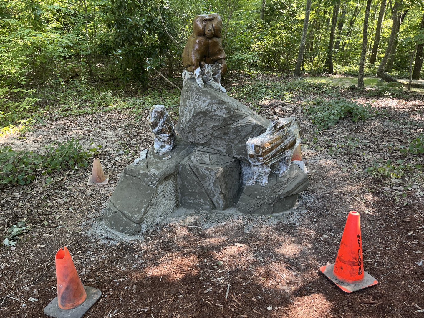 New Baboon Sculpture Installation
