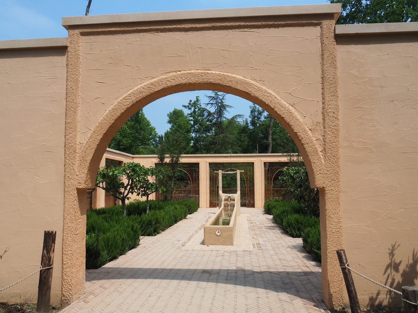 New Barbary macaque exhibit - Entrance to the Moroccan garden, 2019-06-26