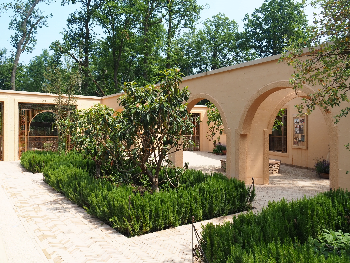 New Barbary macaque exhibit - Moroccan garden and pavilion, 2019-06-26