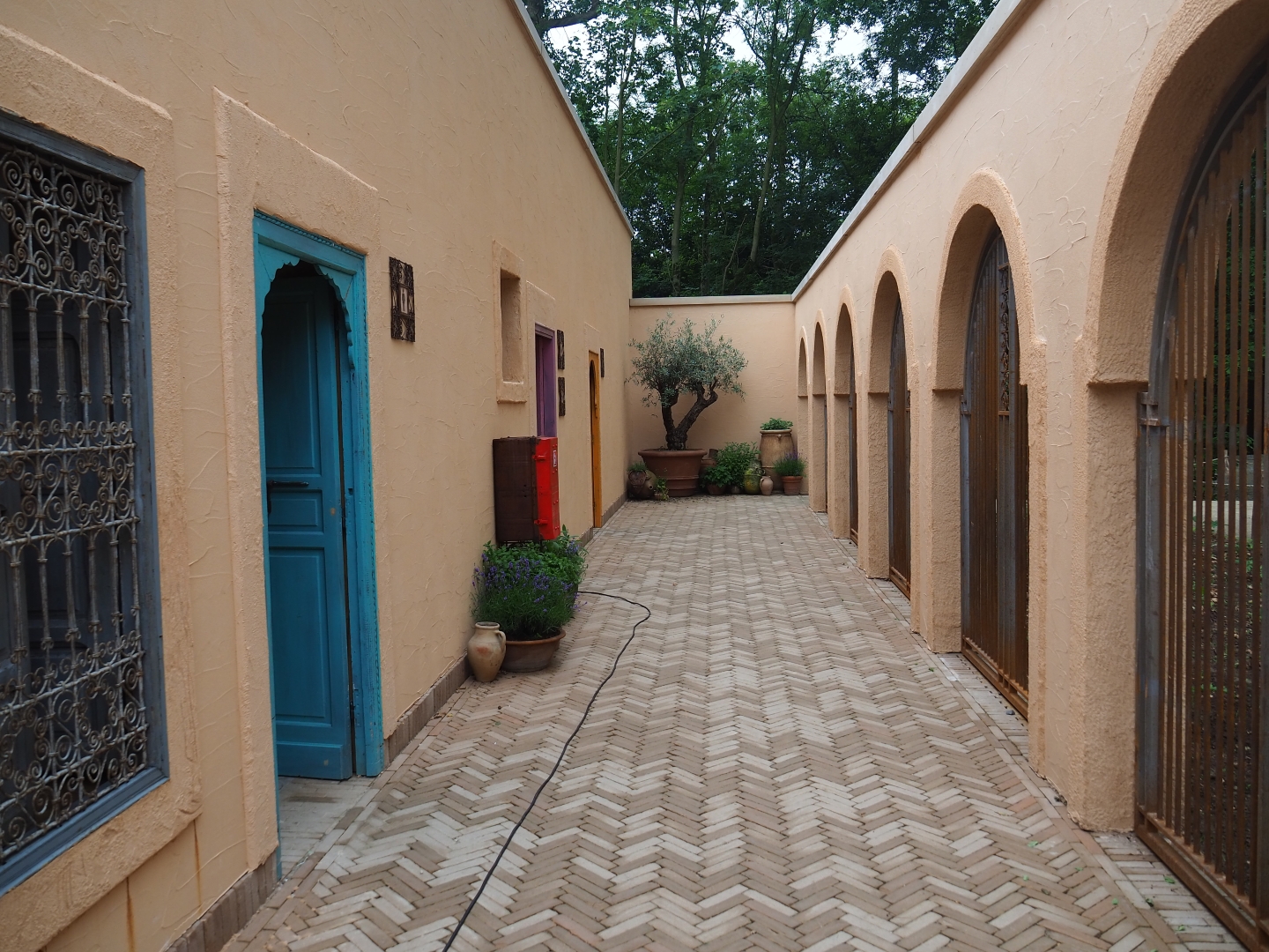 New Barbary macaque exhibit - Pathway and themed bathrooms in the Moroccan pavilion, 2019-06-26