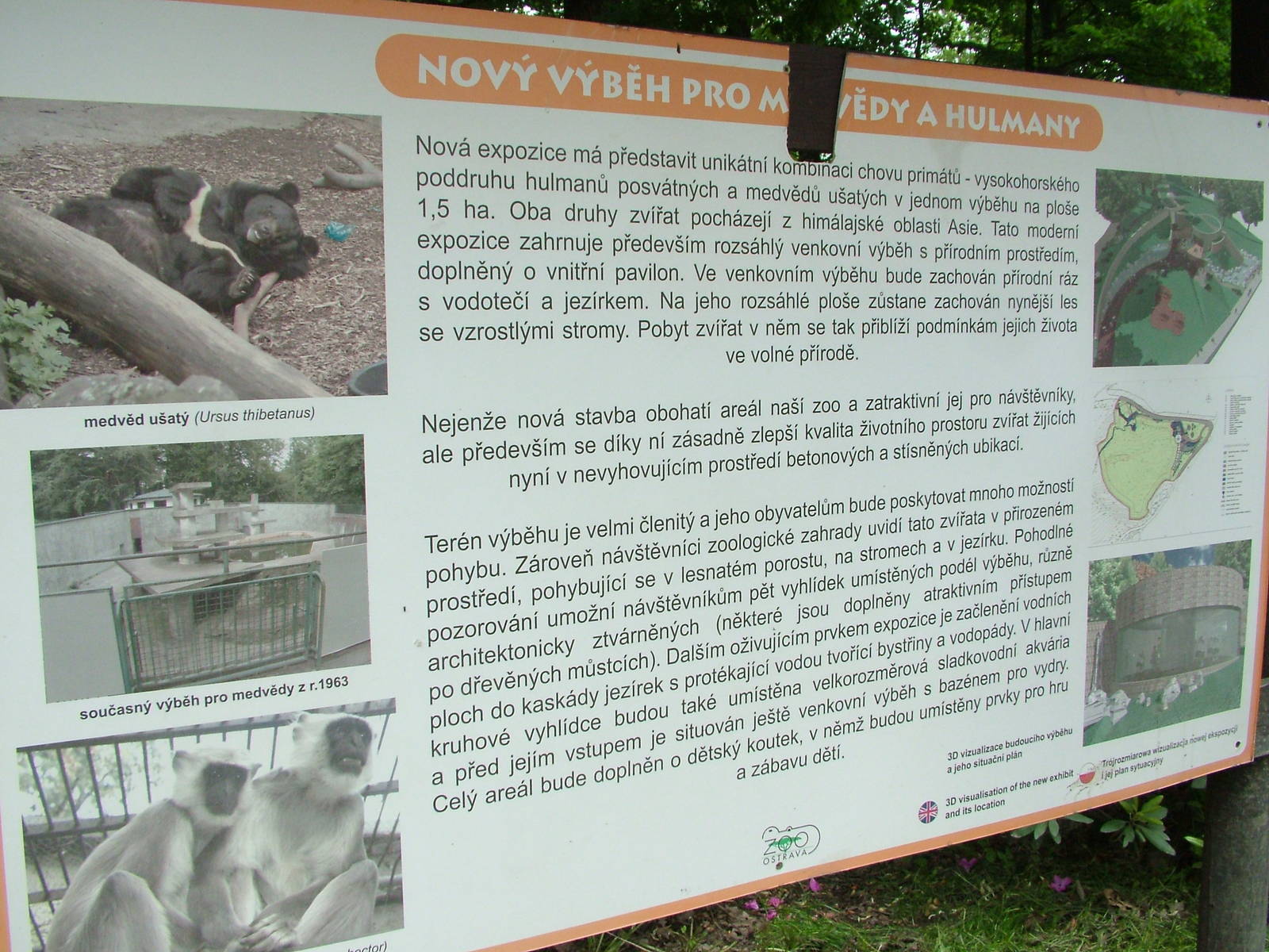 New Bear and Langur exhibit at Ostrava, 29/05/10