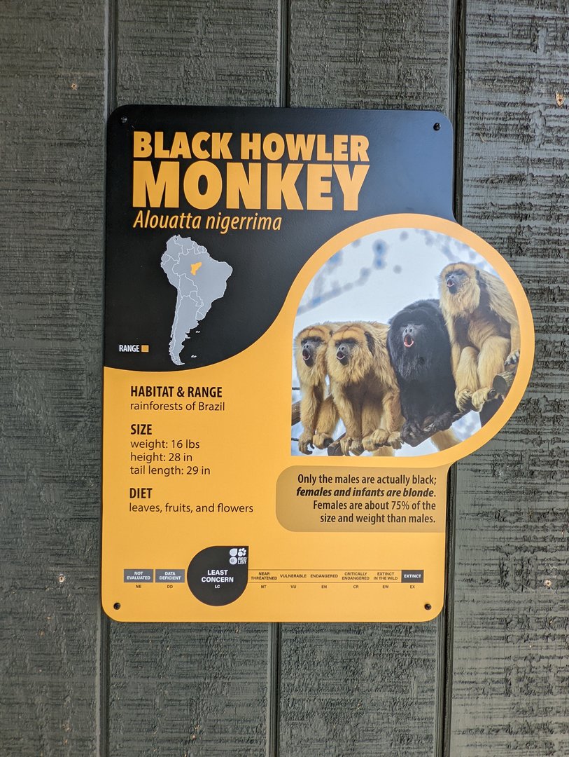 New Black Howler Monkey Signage