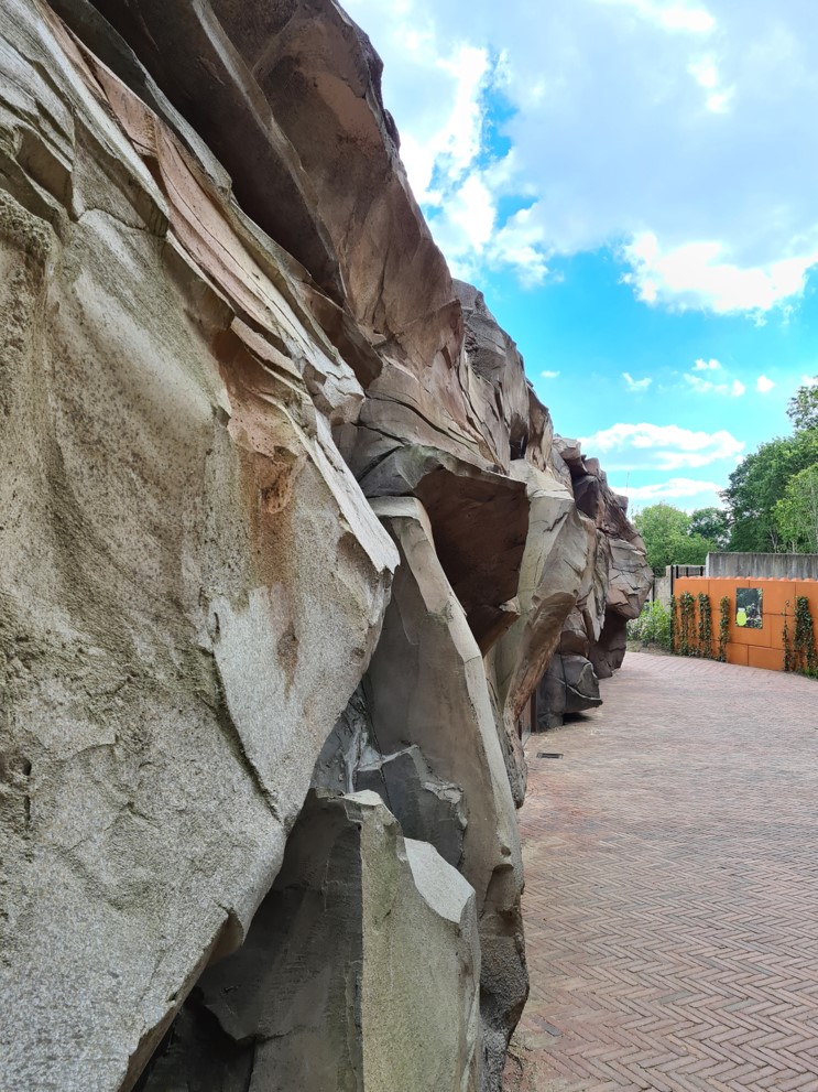 New bonobo enclosure - Impressive rock work