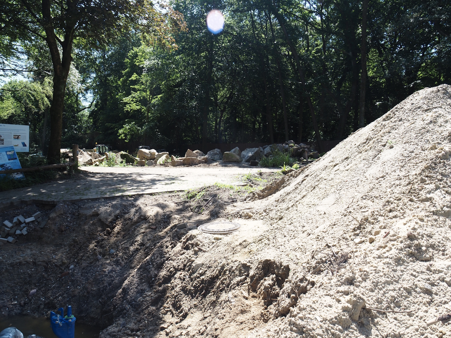 New California sea lion exhibit construction site, 2024-06-08