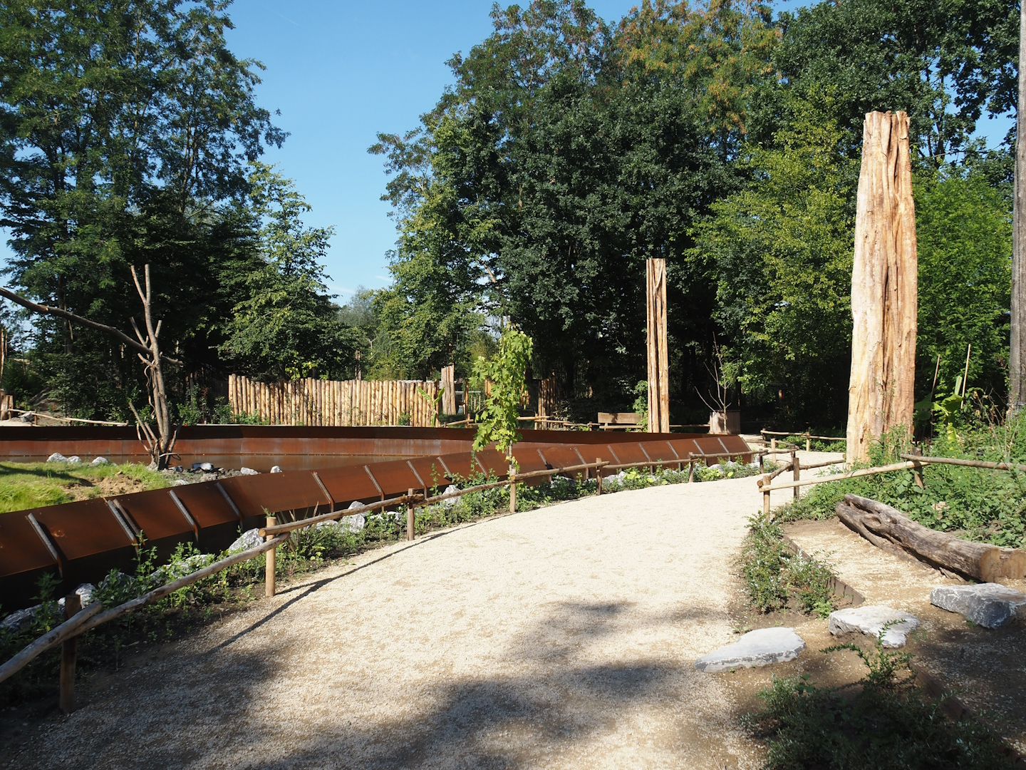 New Central African area Ngyuwe - Walkway and Red river hog, De Brazza's monkey and Drill exhibit, 2025-08-03