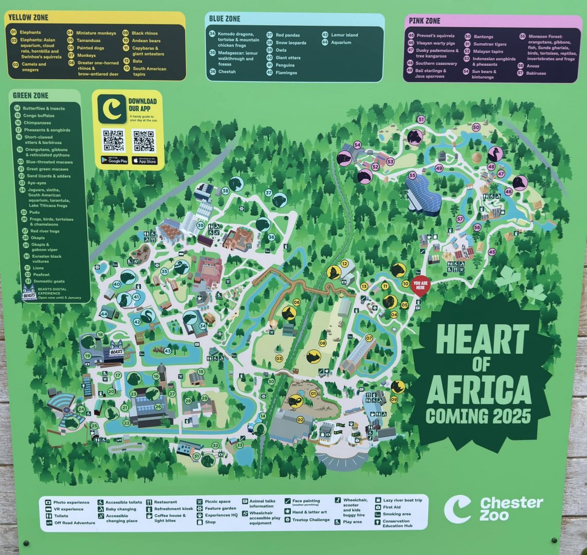 New Chester Zoo map 2024