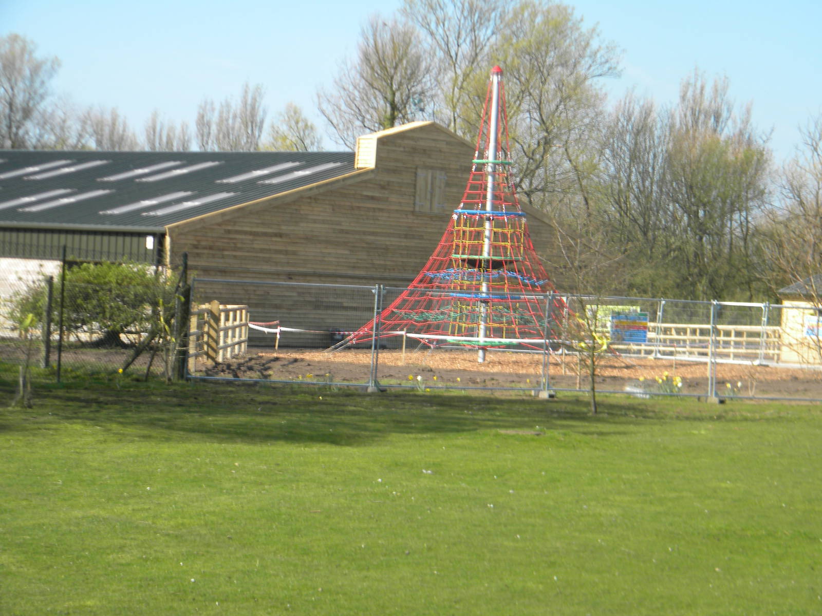 New climbing frame structure at Blackpool Zoo 9th April 2011