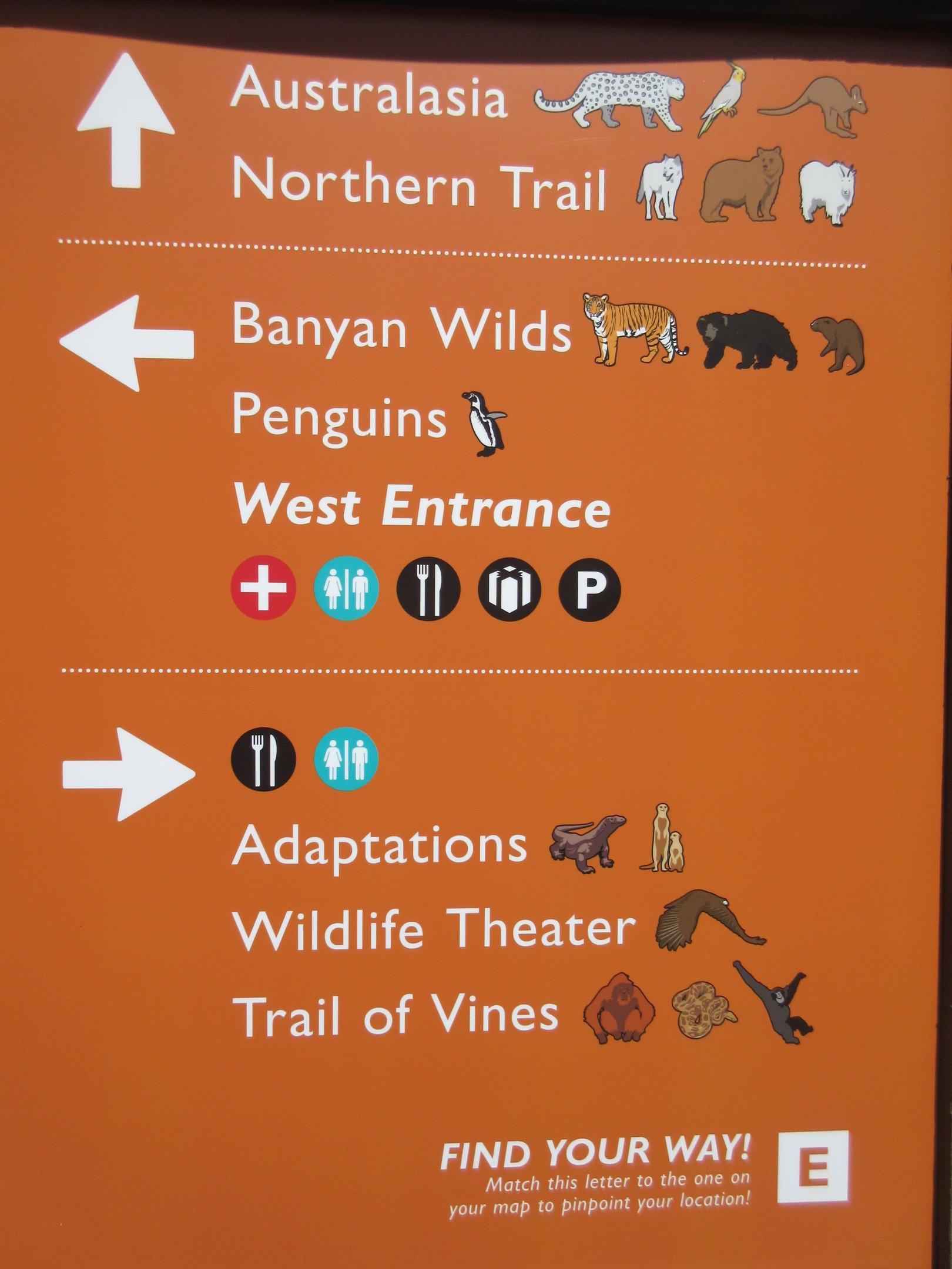 New Directional Sign (Animal icons have been added)