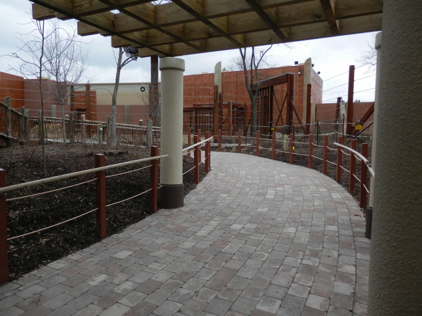 New elephant walkway just beyond hippo aquarium