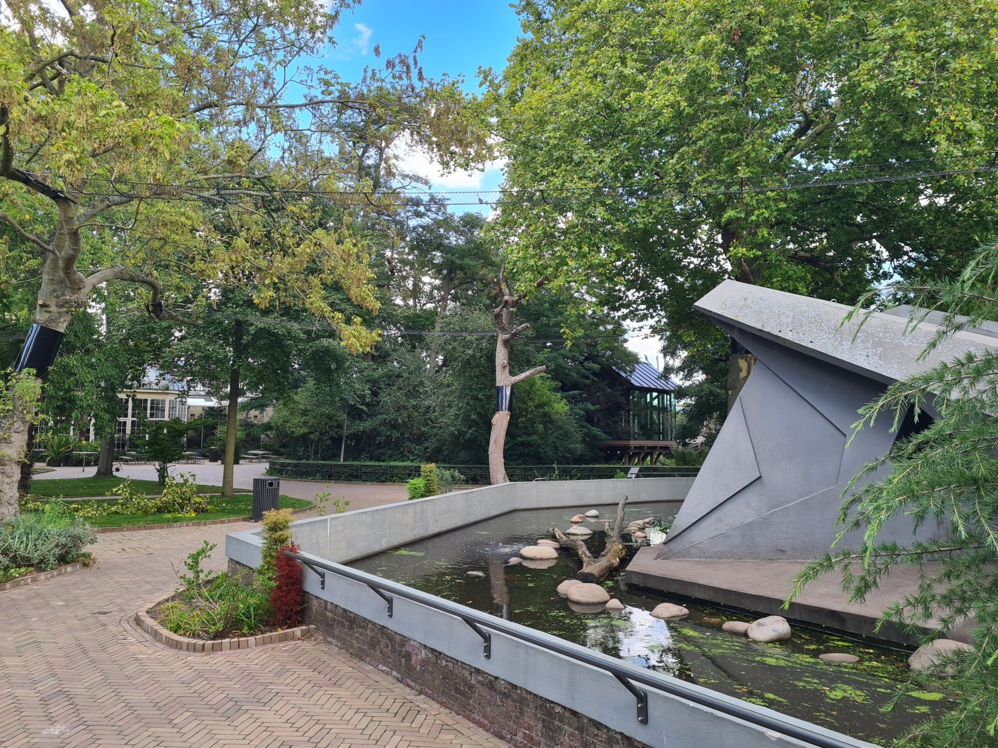 New enclosure for red panda and Small-clawed otter