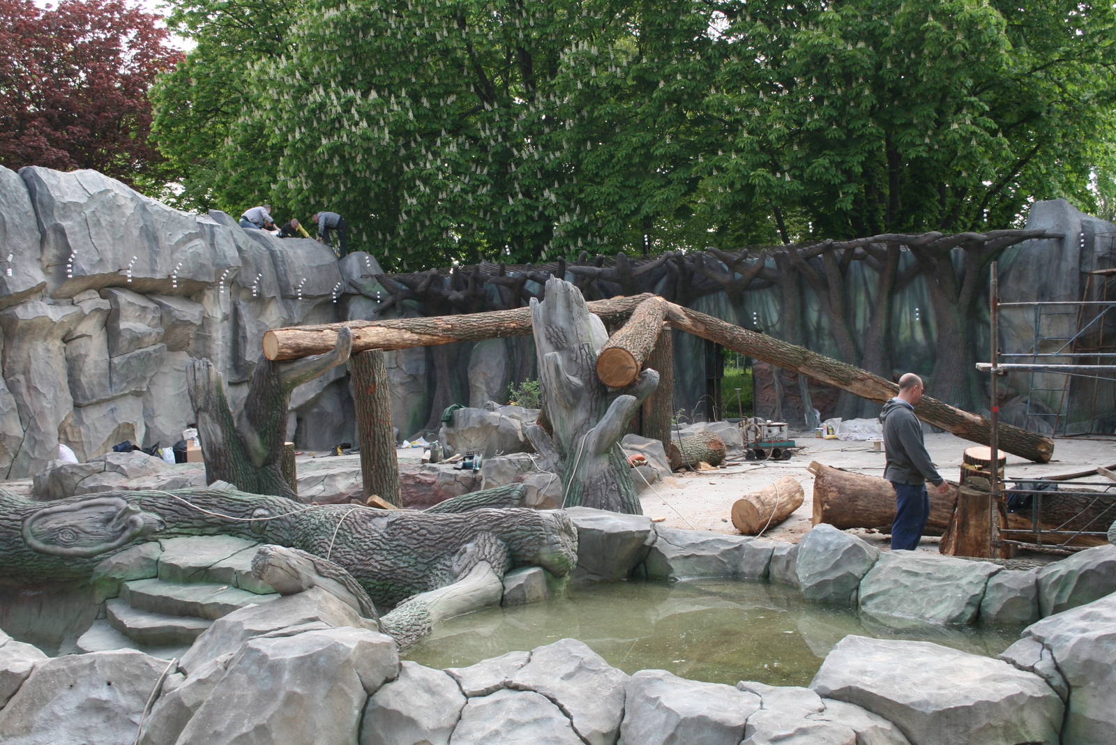 New enclosure for the bears, Summer 2011 (7)