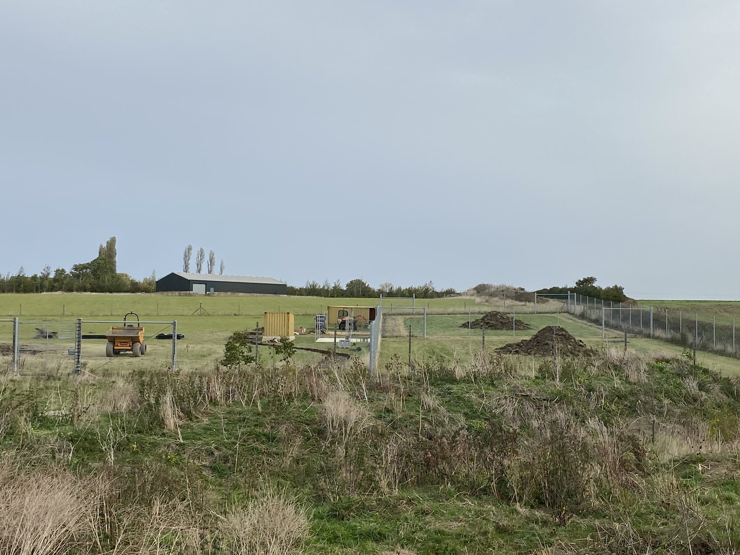 New enclosure under construction, far side of the bear enclosure, Hamerton, UK