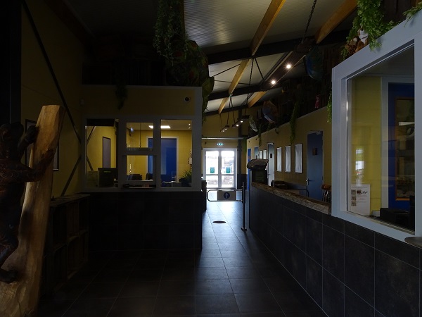 New entrance building; interior