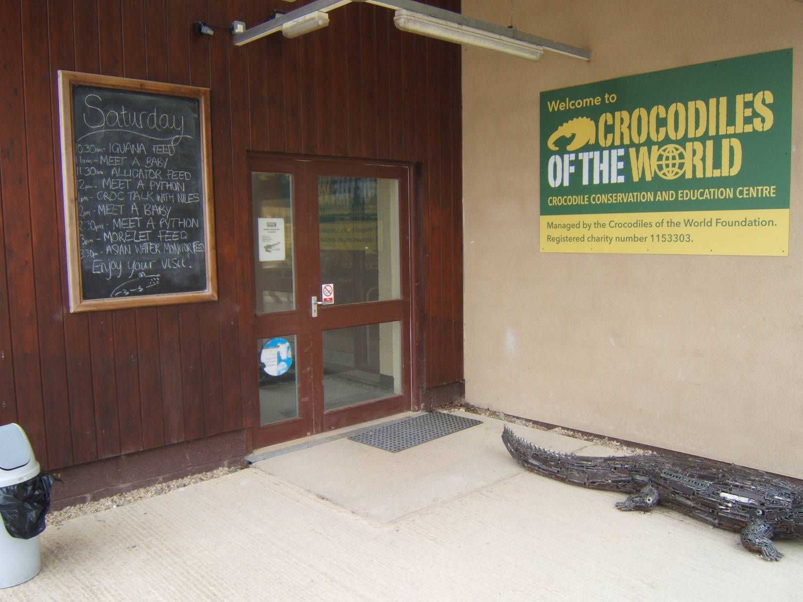 New Entrance Door and signs on the building