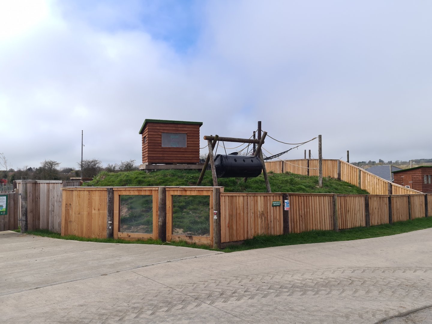 New exhibit (empty), Wolds Wildlife Park