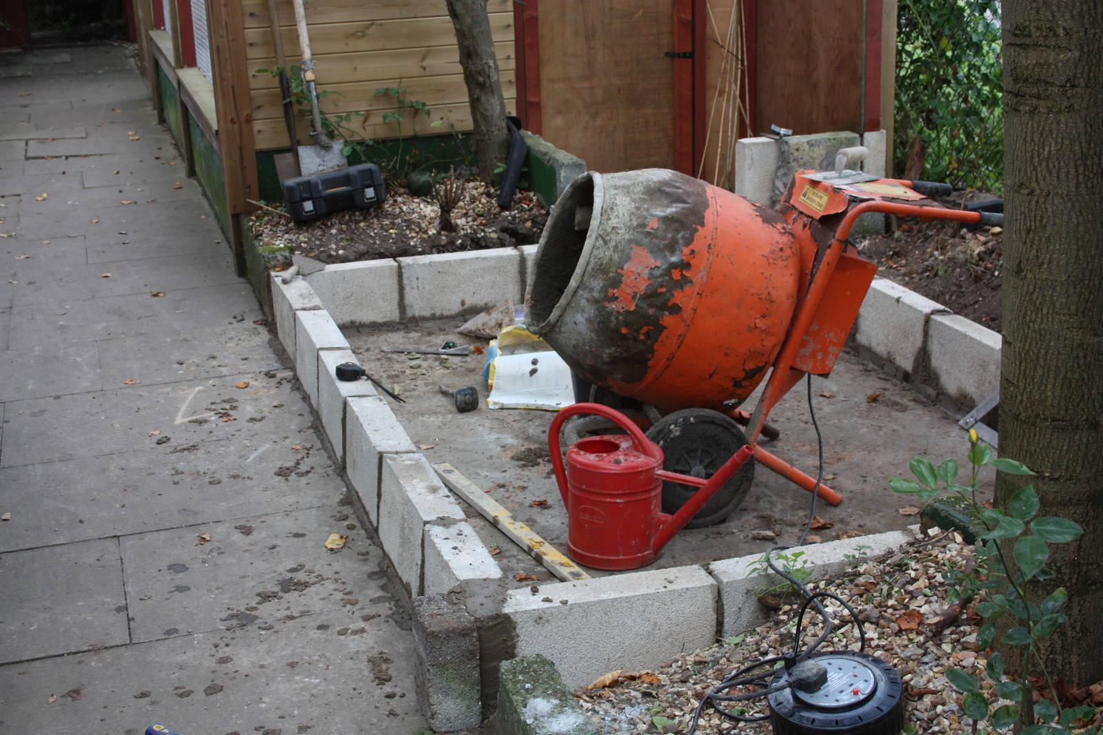 New exhibit for Chipmunks under construction, 23rd September 2014