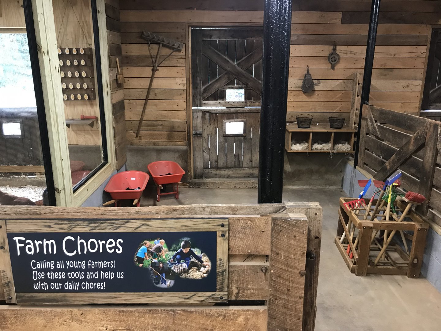 New Farm Chores Play area - new front entrance