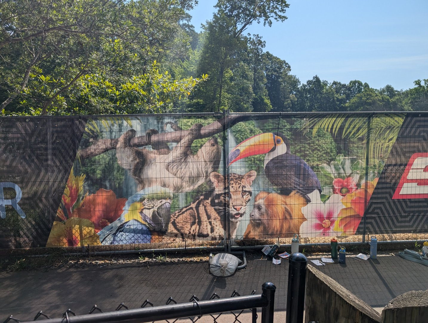 New fencing around Biodome construction