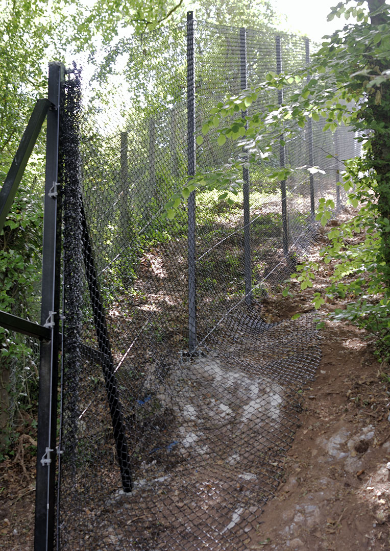 New fencing around the quarry enclosure