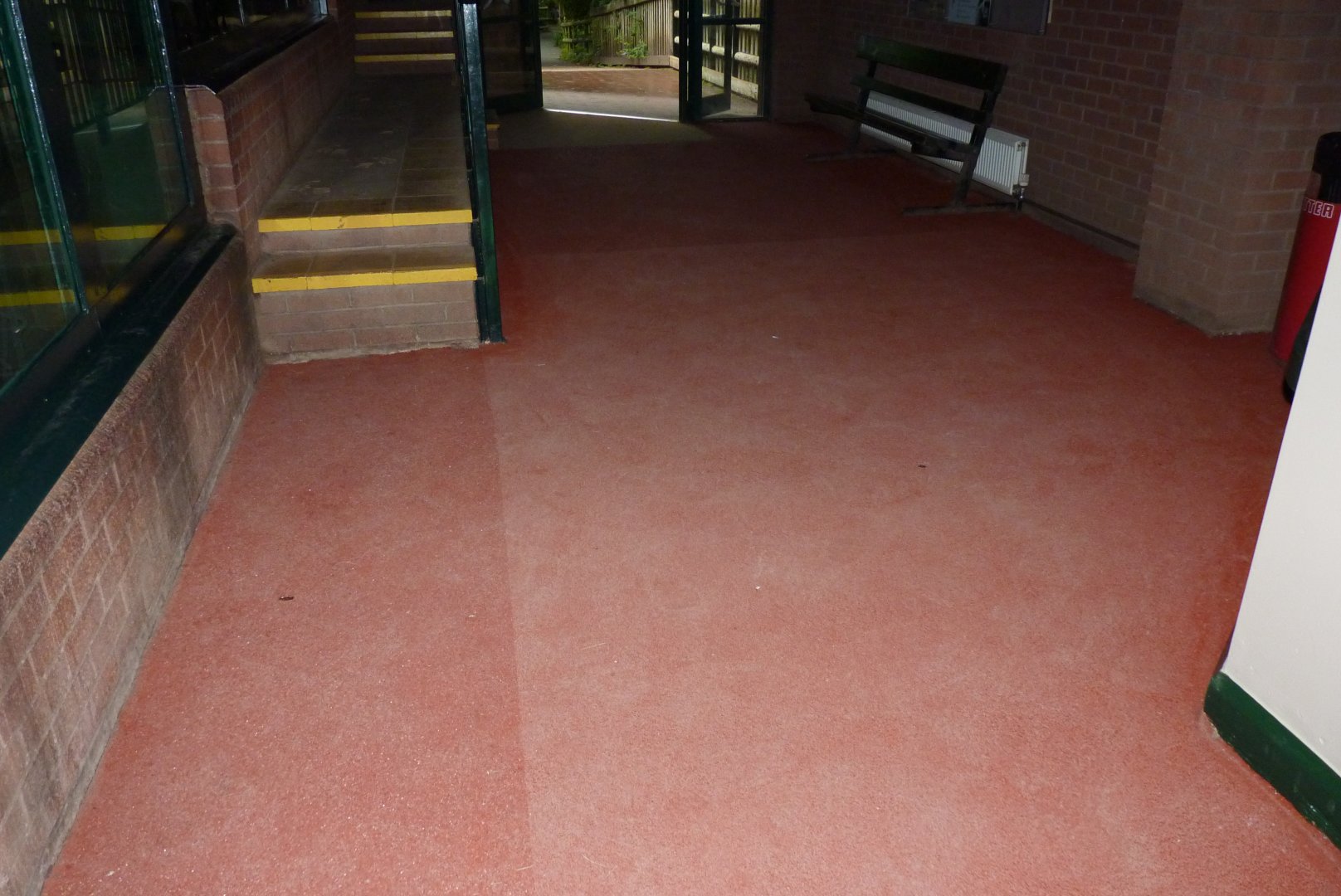 New flooring in the Ape House, July 2017