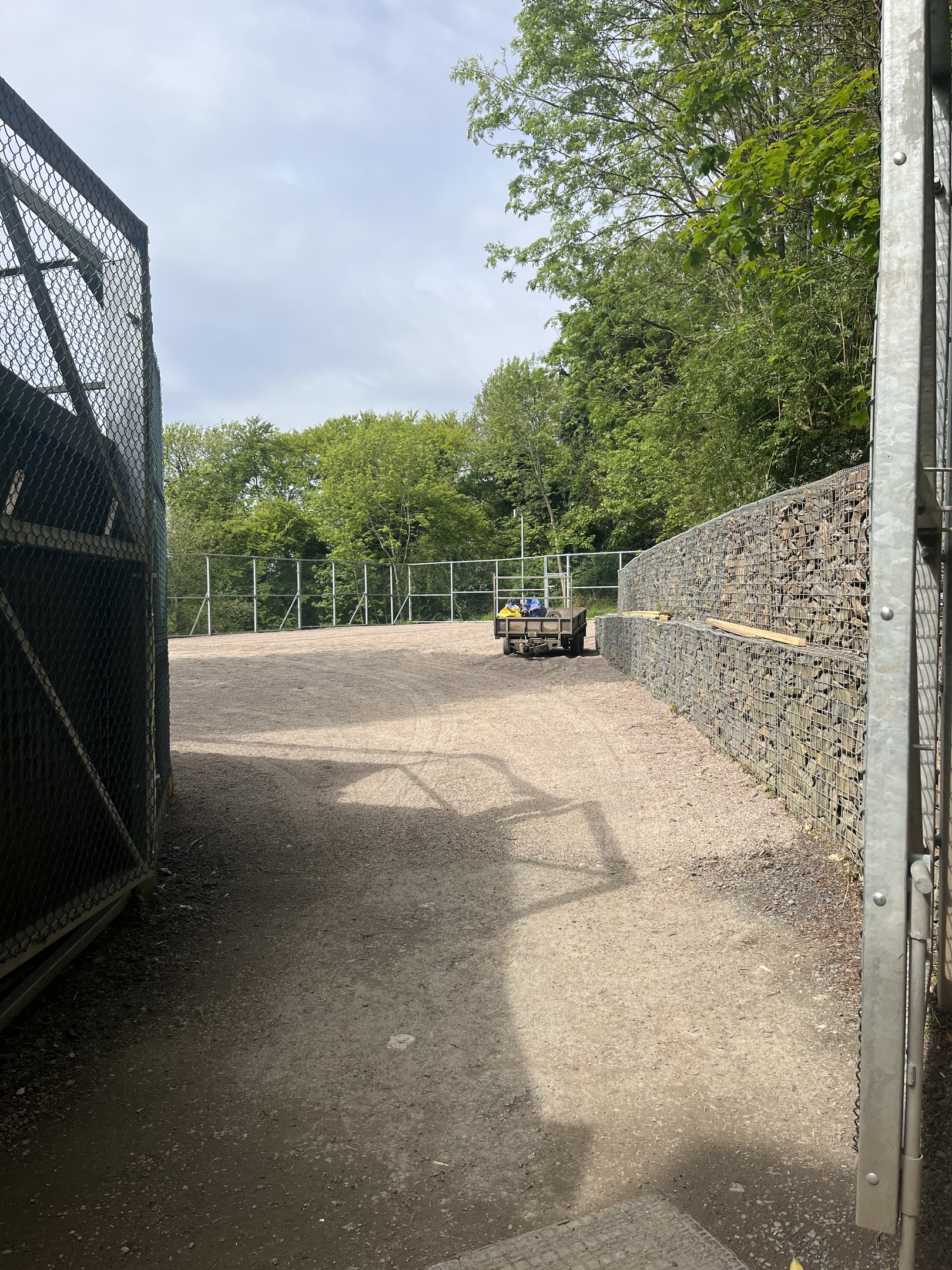 New giraffe paddock, just a trailer left in there looking ready