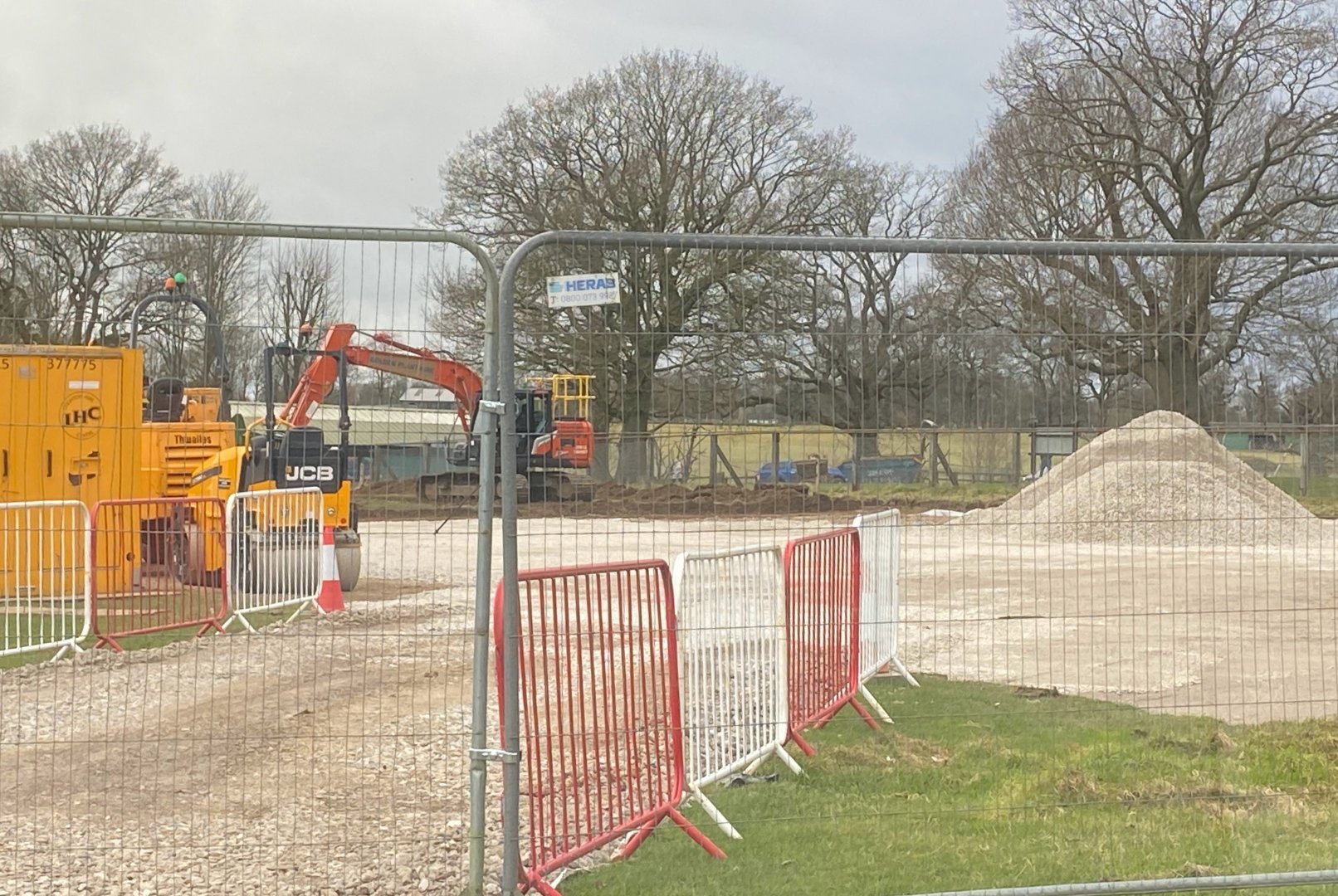 New hard standing at Passage through Asia 'exit', ZSL Whipsnade