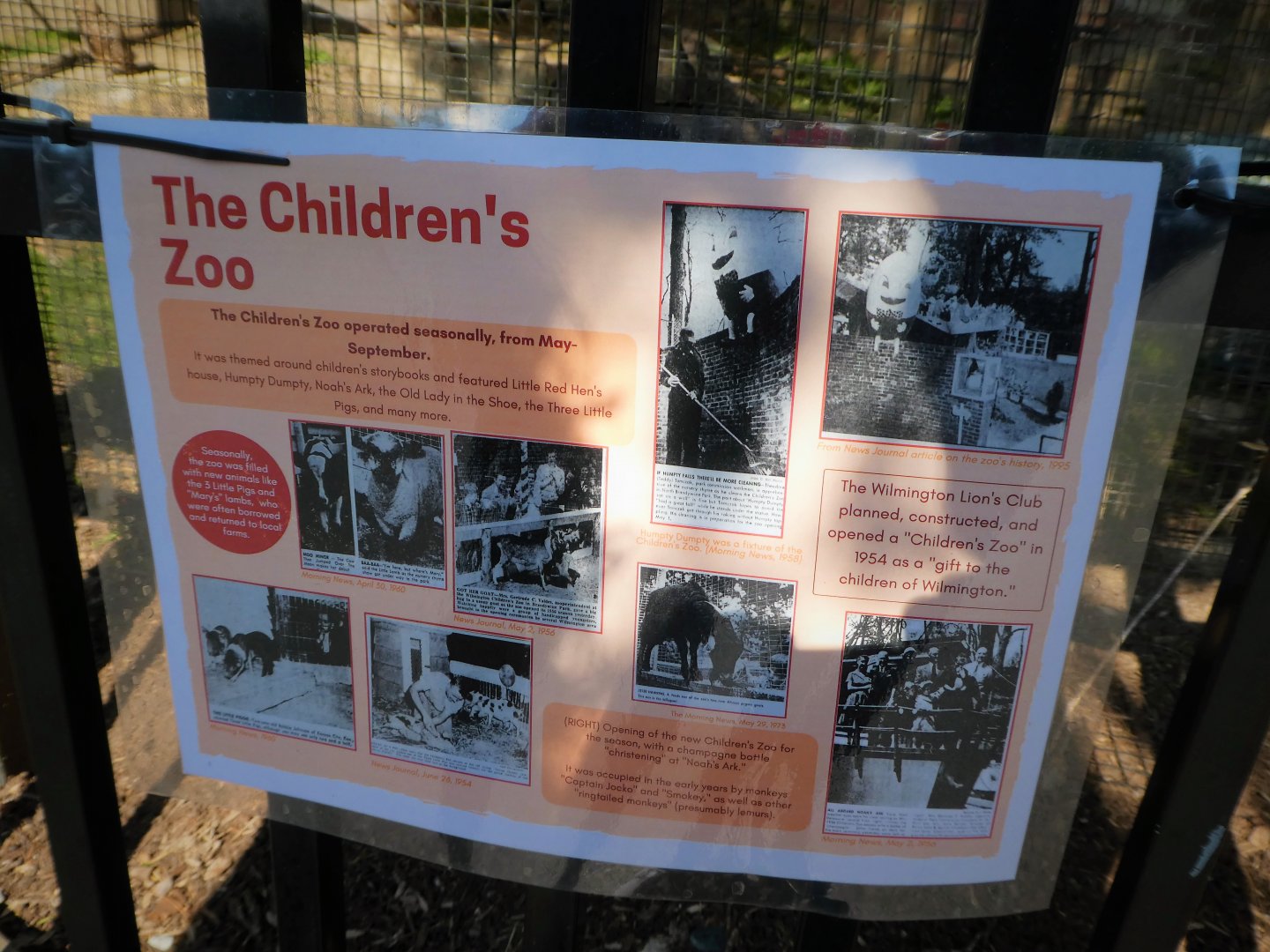 New Historic Signs - The Children's Zoo