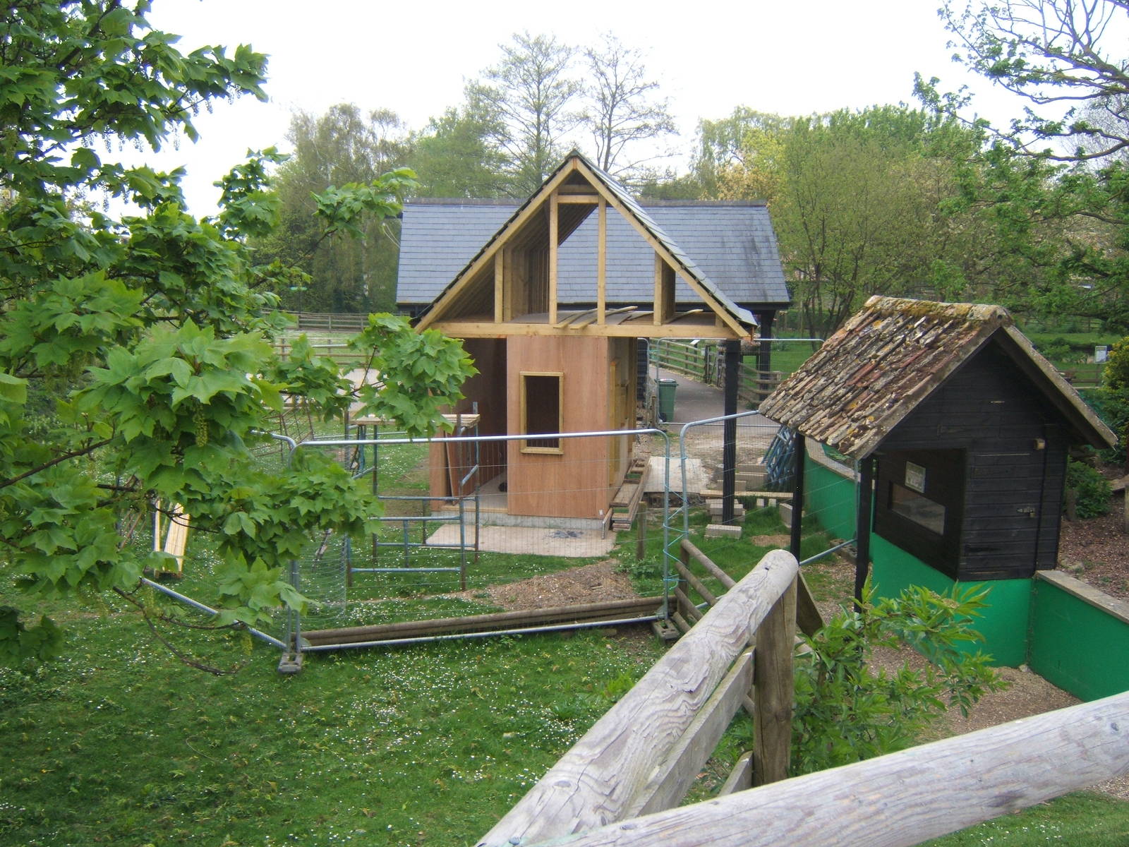 New house being built near the Raccoon enclosure