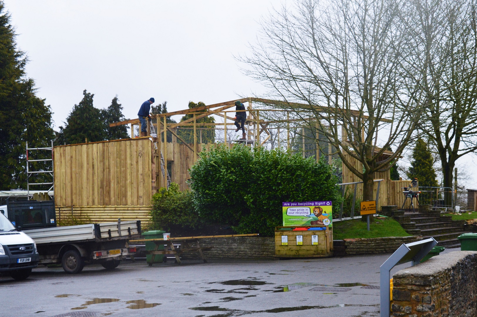 New ibis aviary under construction
