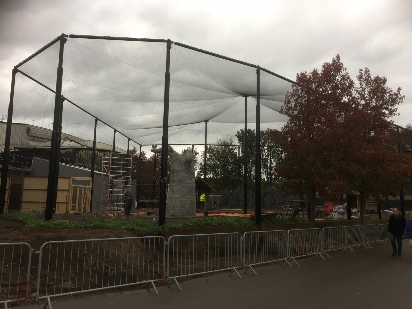 New lemur exhibit construction