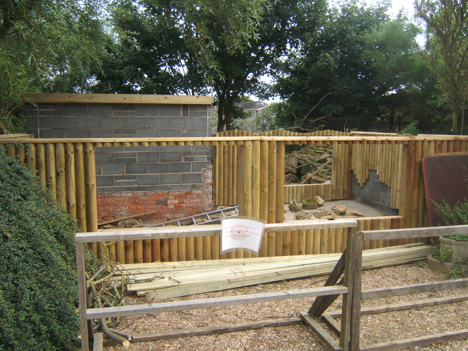 New Meerkat and Porcupine enclosure under construction