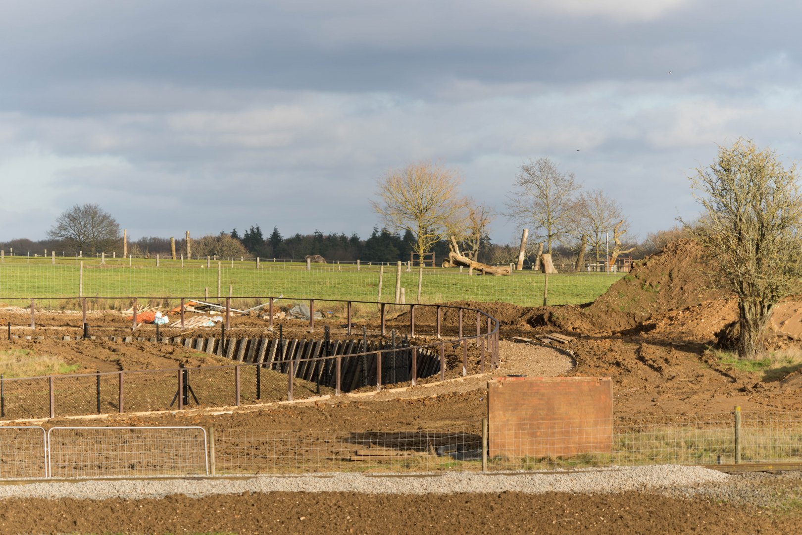 New monkey forest area, work in progress, ZSL Whipsnade, UK
