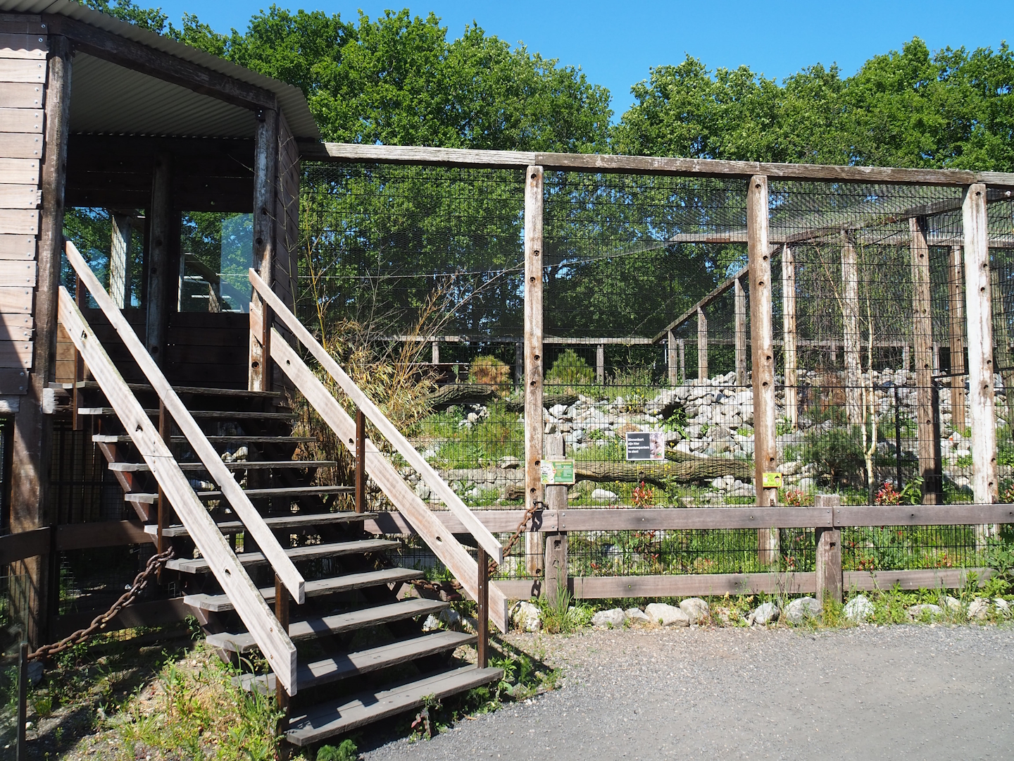 New mountain animal area - Rocky Mountain goat/Snow leopard viewing hut and Smaller snow leopard exhibit, 2023-05-31